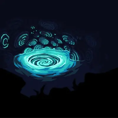 Spiraling Whirlpool